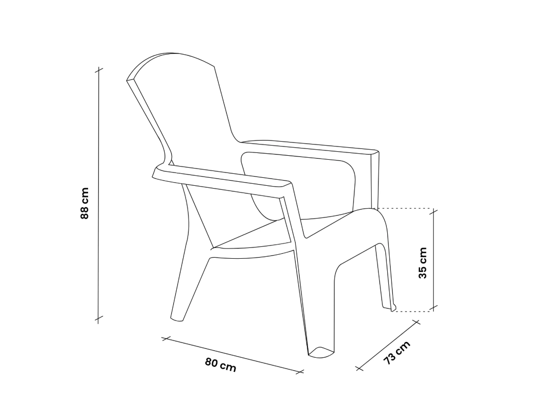 Plastové křeslo MARYLAND khaki zelená