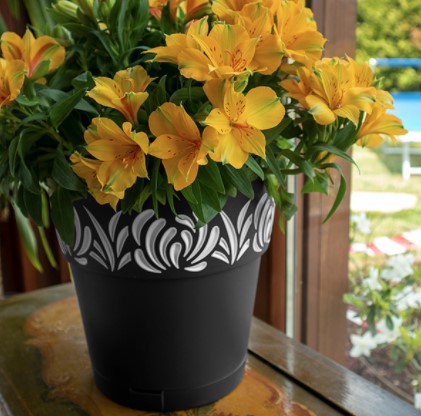 Samozavlažovací květináč GAIA 30 antracit