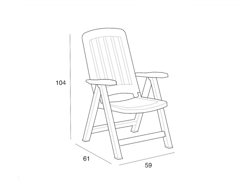 Plastové křeslo CARMEN bílá
