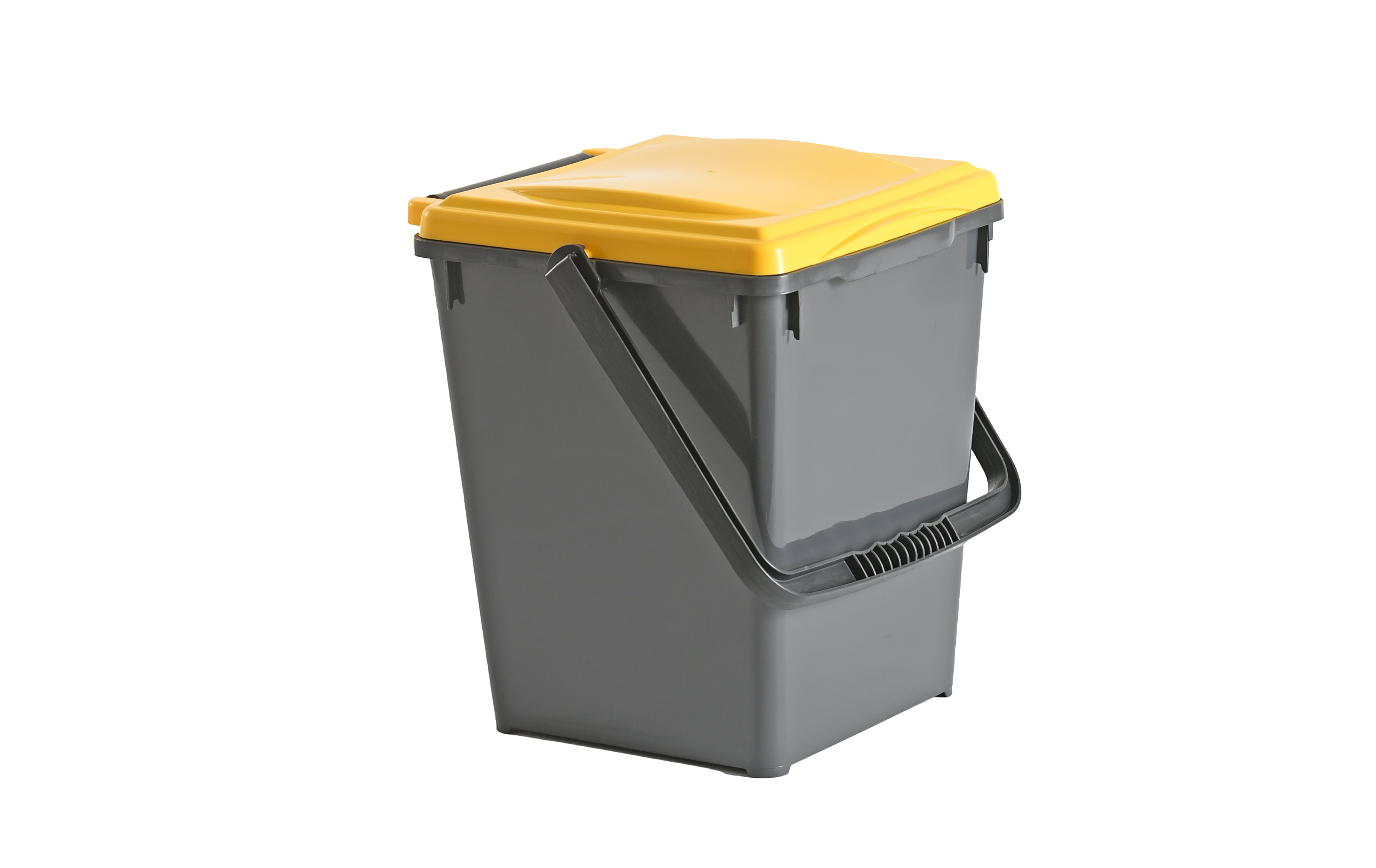 Třídící koš ECOLINE 20l šedá + hnědé víko
