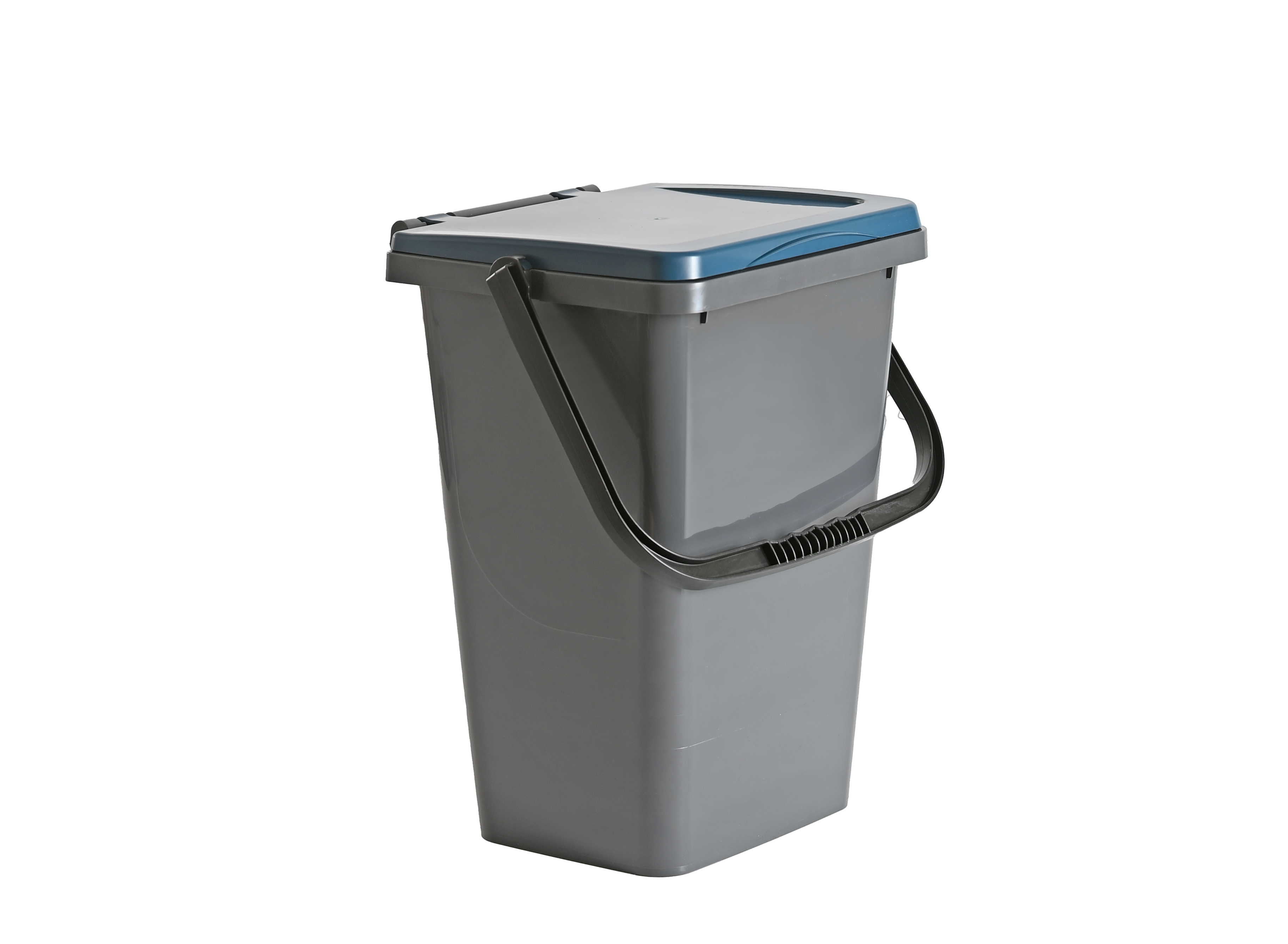 Třídící koš ECOLINE 35l šedá + modré víko