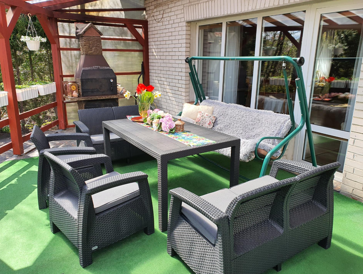 Plastový zahradní nábytek Corfu Fiesta antracit - POSLEDNÍ 3 KUSY!