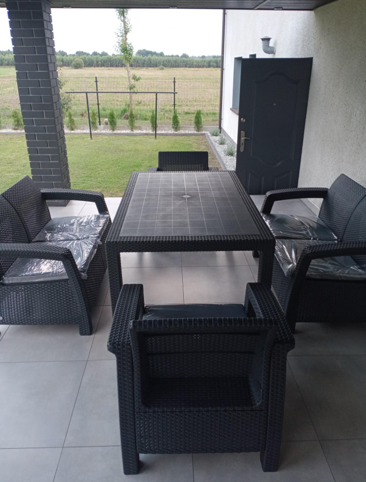 Plastový zahradní nábytek Corfu Fiesta antracit - POSLEDNÍ 3 KUSY!