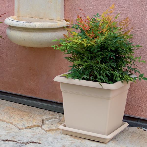 Květináč MEDITERRANEO 45 cm s podmiskou - hnědá