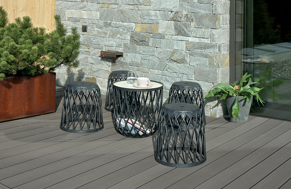 Univerzální koš UNIQUBO 39cm bez víka - šedý