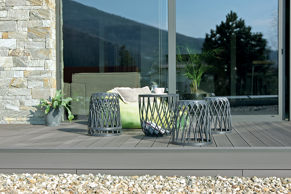 Univerzální koš UNIQUBO 39cm bez víka - šedý