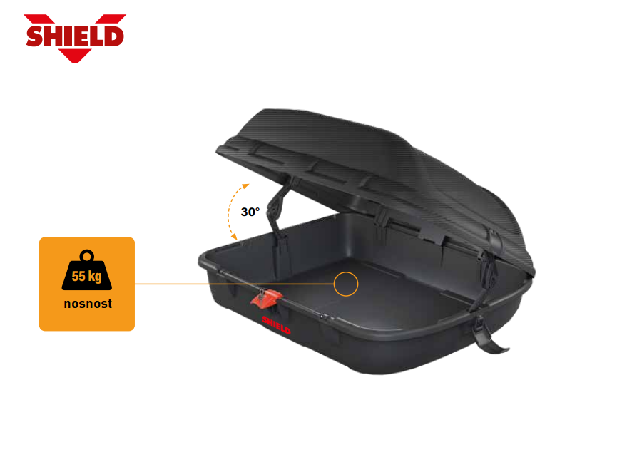 Střešní box na auto 270L Linea SHIELD - NOVINKA NA ČESKÉM TRHU!