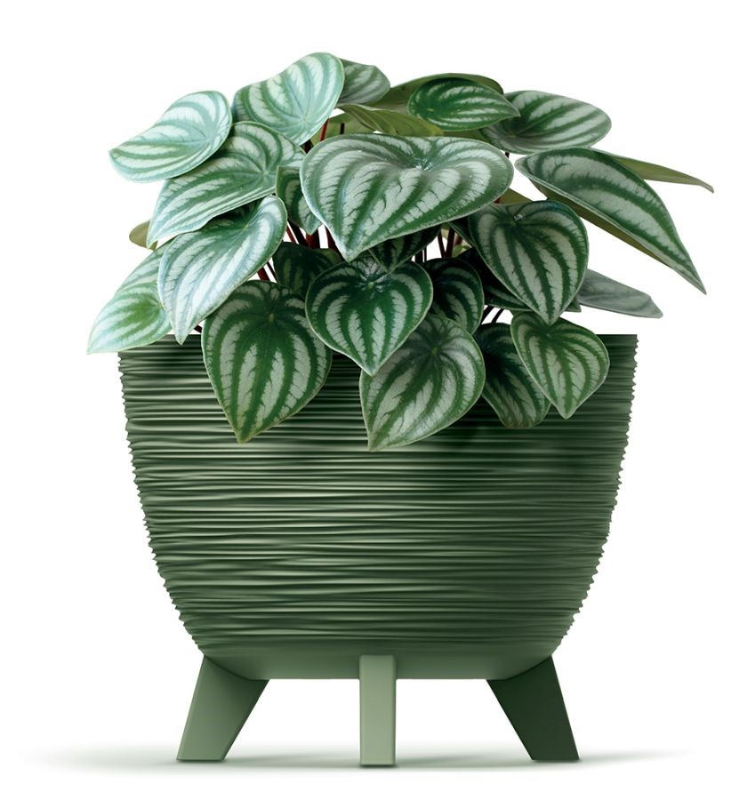 Květináč FURU 23,6 cm na nožičkách - světle šedá