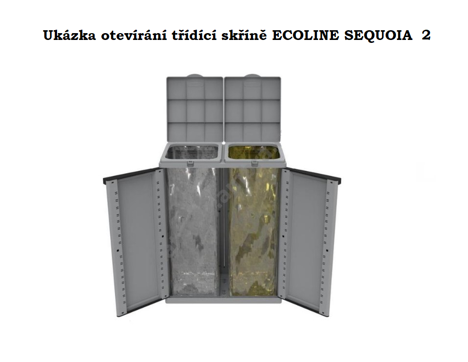Plastová skříň ECOLINE SEQUOIA 2 na třídění odpadu