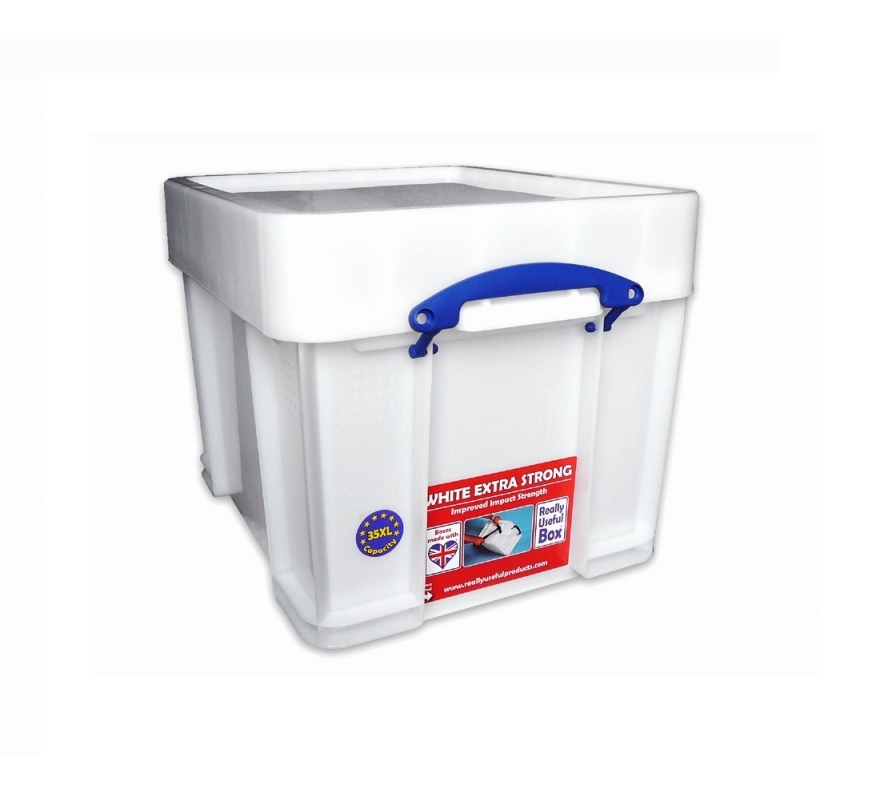 REALLY USEFUL box 35L XL bílá vhodné na uložení LP desek
