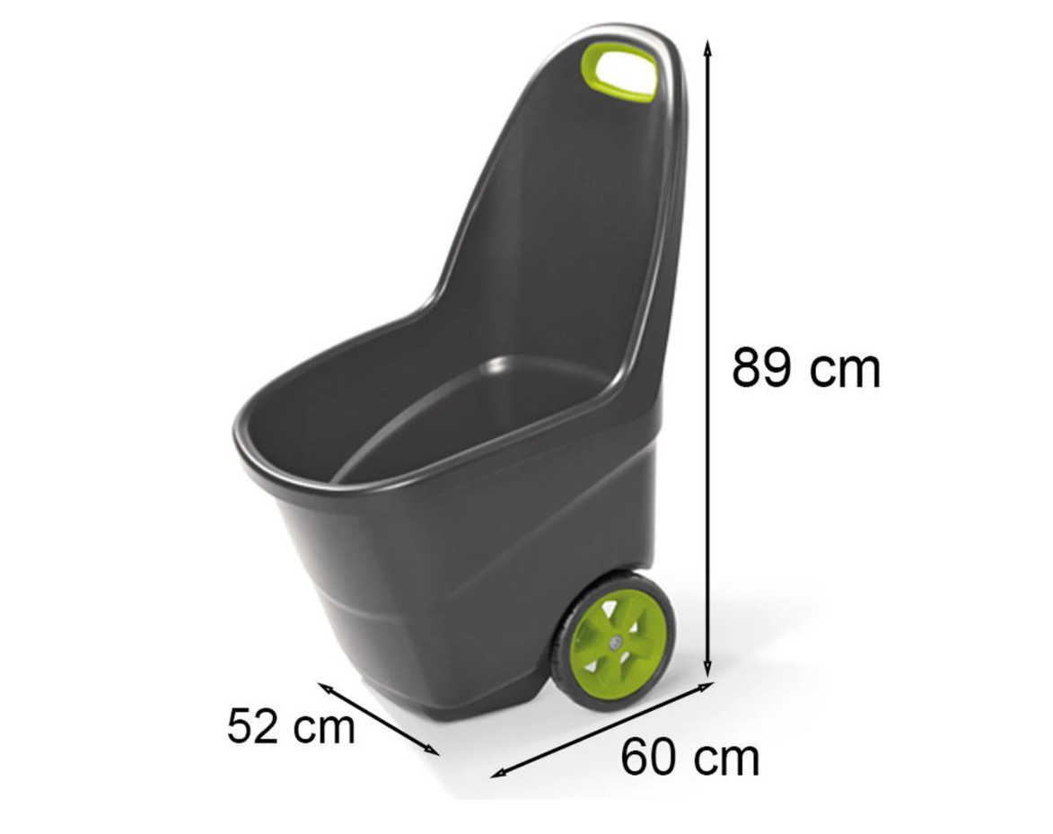 Zahradní vozík EASY GO XL šedý 62l