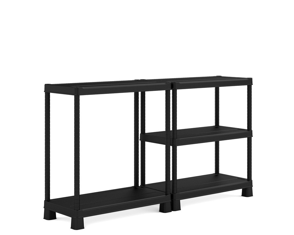 Plastový regál PLUS shelf tribac 9933 černá