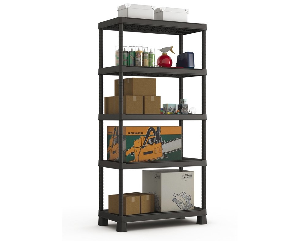 Plastový regál PLUS shelf tribac 9933 černá