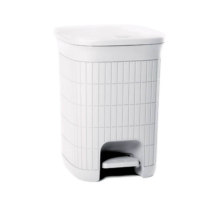 Pedálový odpadkový koš DOMUS 20l bílá