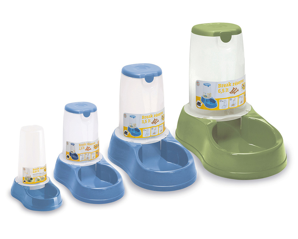 Zásobník na granule s miskou 3,5 l šedá