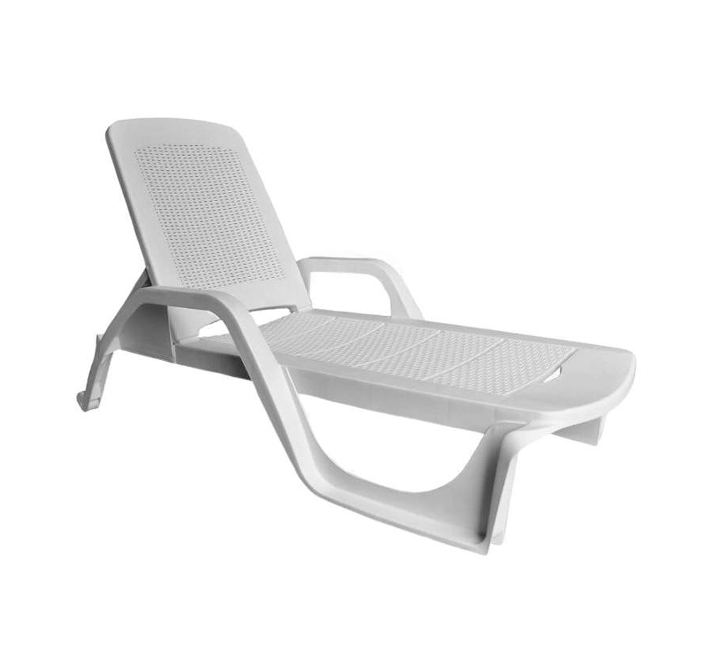 Plastové lehátko NILO bílá