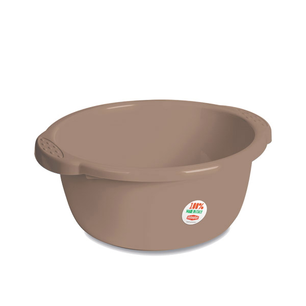 Škopek (lavor) kulatý Primavera šedo-hnědá