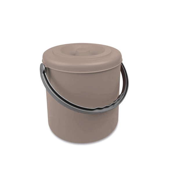 Plastový koš EUREKA 25 l šedohnědá