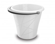 Plastový kbelík kulatý bílá