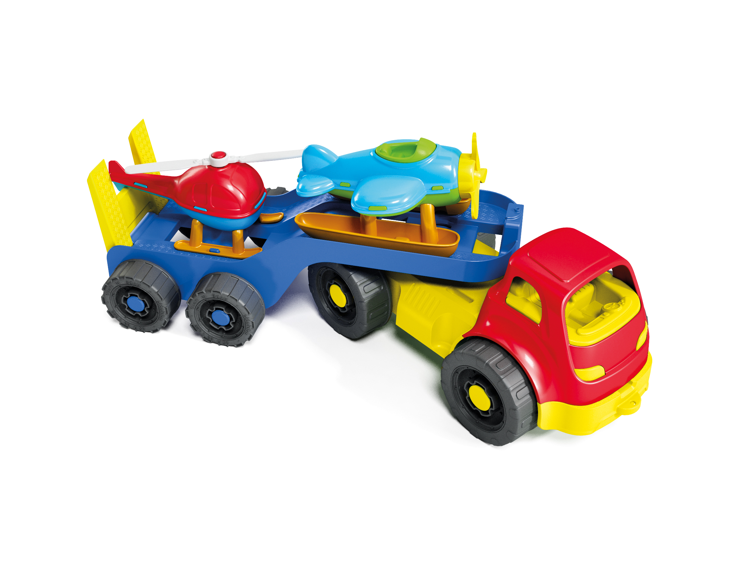 Auto Rocky s letadlem a vrtulníkem