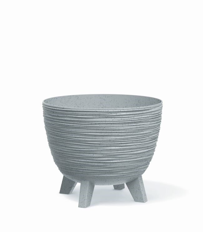 Květináč FURU 23,6 cm na nožičkách - světle šedá