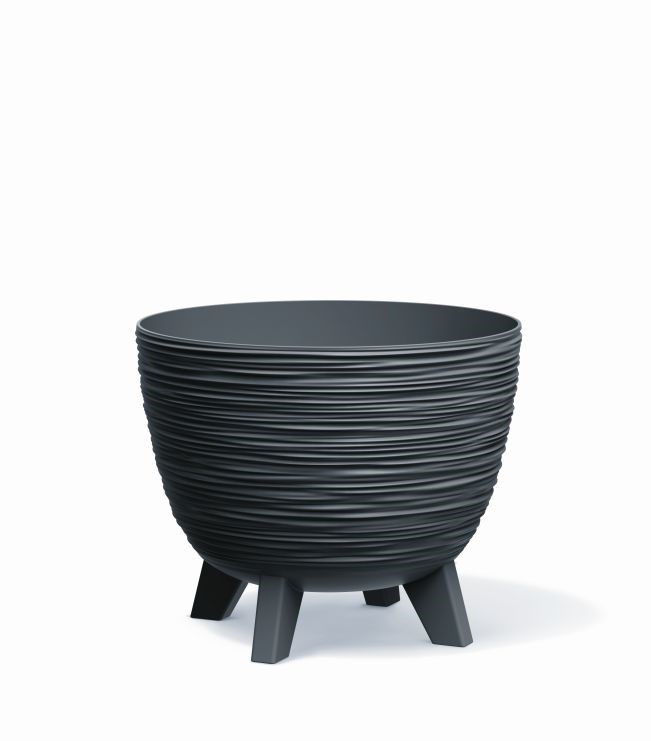 Květináč FURU 29 cm na nožičkách antracit