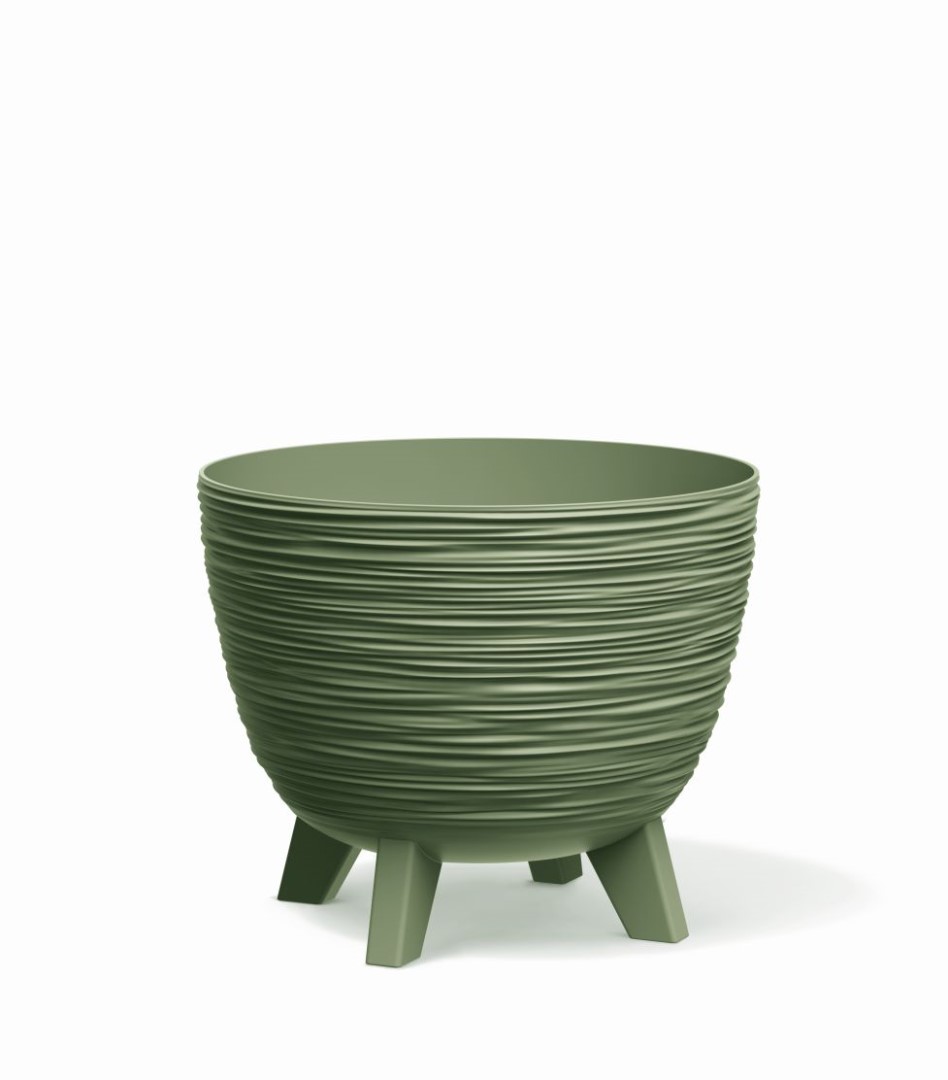 Květináč FURU 29 cm na nožičkách zelená