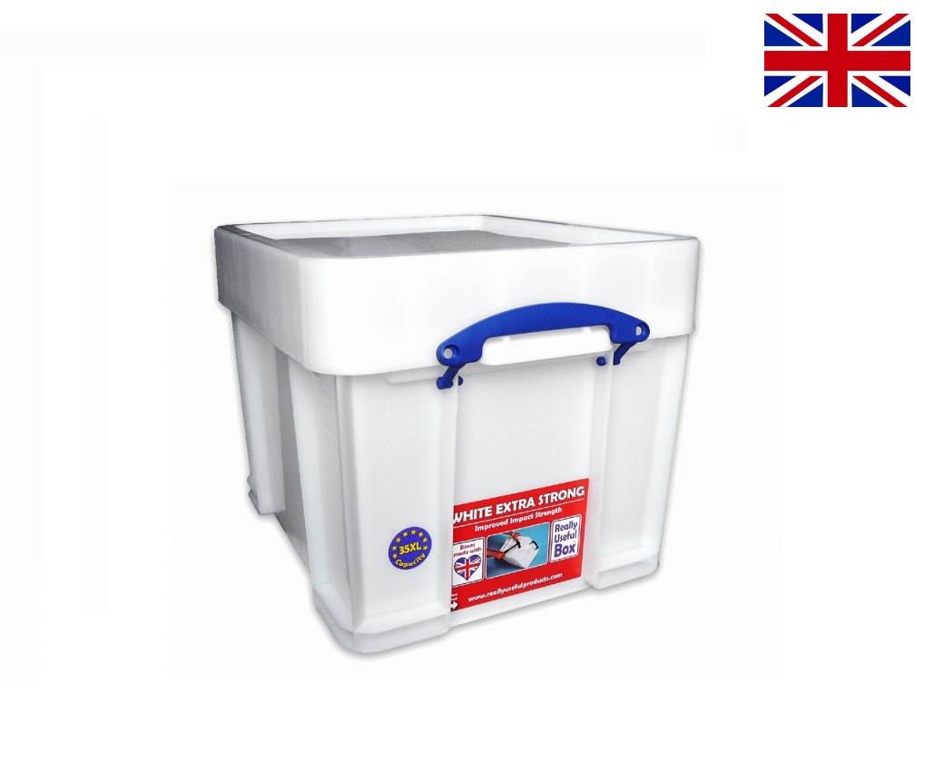 REALLY USEFUL box 35L XL bílá vhodné na uložení LP desek