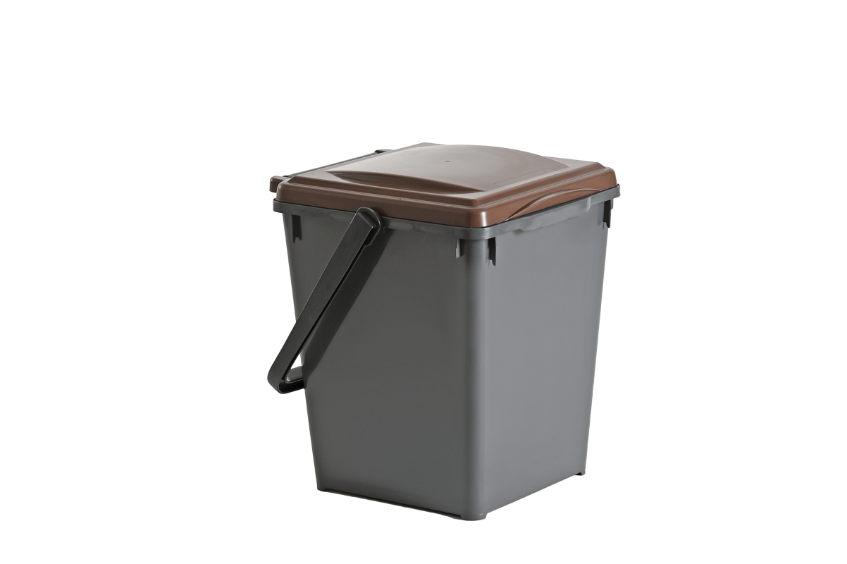 Třídící koš ECOLINE 20l šedá/hnědé víko BLACK FRIDAY
